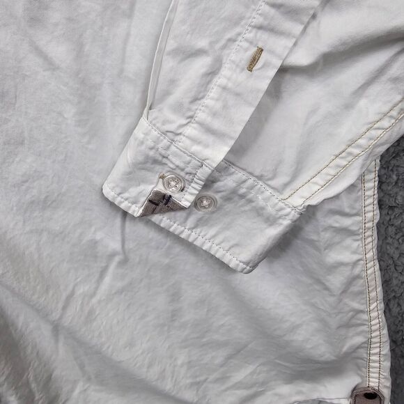 Carbon 2 Cobalt Men's White Long Sleeve Button Up Shirt Size XL **FLAWS** - Picture 6 of 15